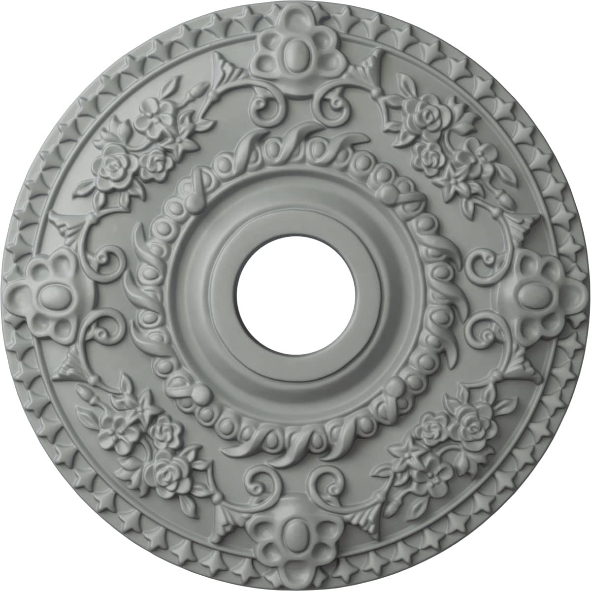 Ekena Millwork CM18RO 18-Inch OD x 3 1/2-Inch ID x 1 1/2-Inch P Rose Ceiling Medallion