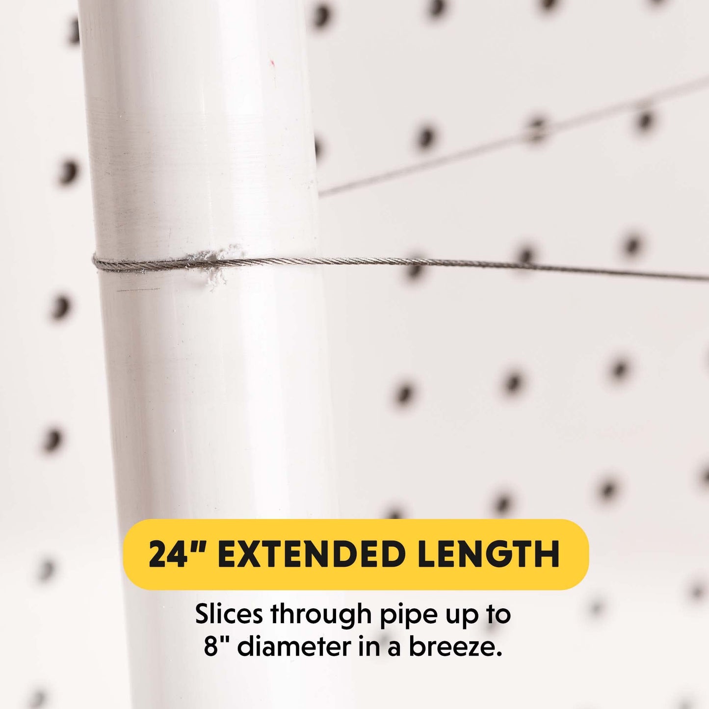 General Tools PVC Pipe Cable Saw #858-24-Inch - Serrated and Cuts PVC, PE, and ABS Pipes - Hand Tools, Orange, Silver