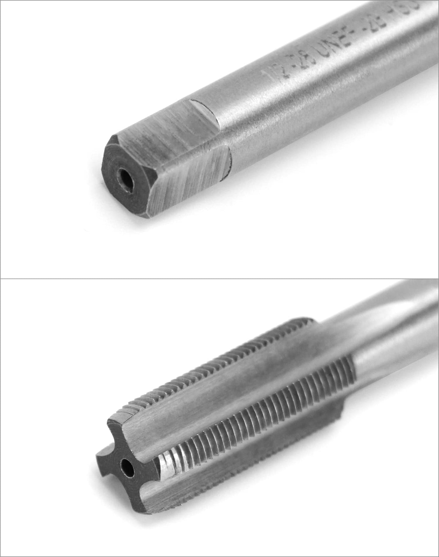 QWORK 1/2" - 28 Tap and Die Set, with Round Die 22LR 223 5.56 9mm, High Speed Steel Right Hand Thread Tap Tool