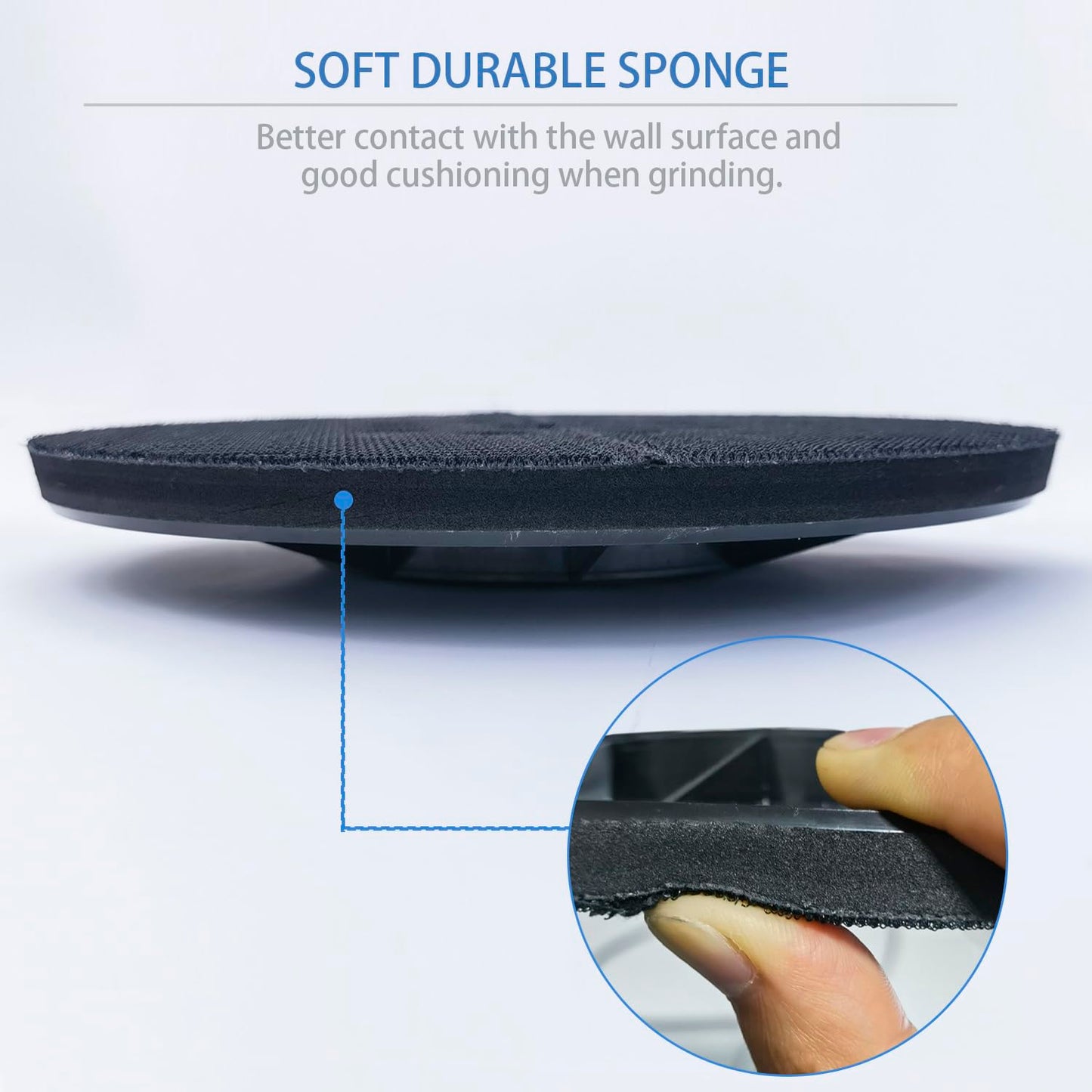 9-Inch Drywall Sanding Pad Replacement, 8-Hole Dust Pickup Backing Pad, Hook & Loop for Grinding, Polishing & Sanding Discs