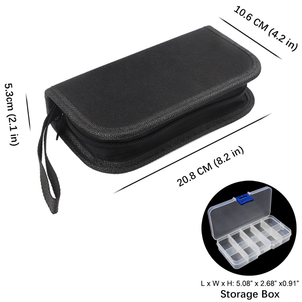 ADVcer 12-Pc Wood Rasp & Needle File Set with Bristle Brush, Hand Strap Case – Assorted Flat, Round, Half-Round, Square, Triangle Files