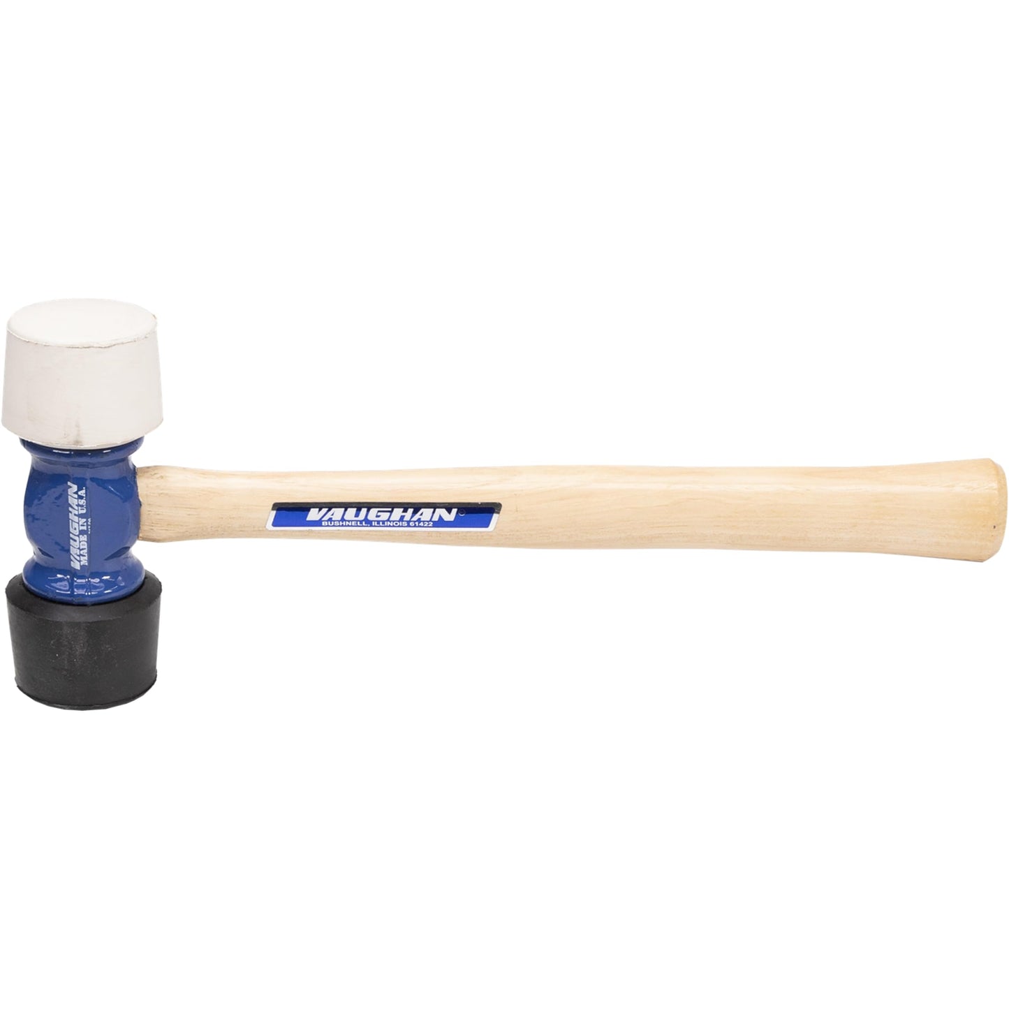 VAUGHAN 24 oz Soft Face Rubber Mallet, Made In The USA, White And Black, RM24, VN19510