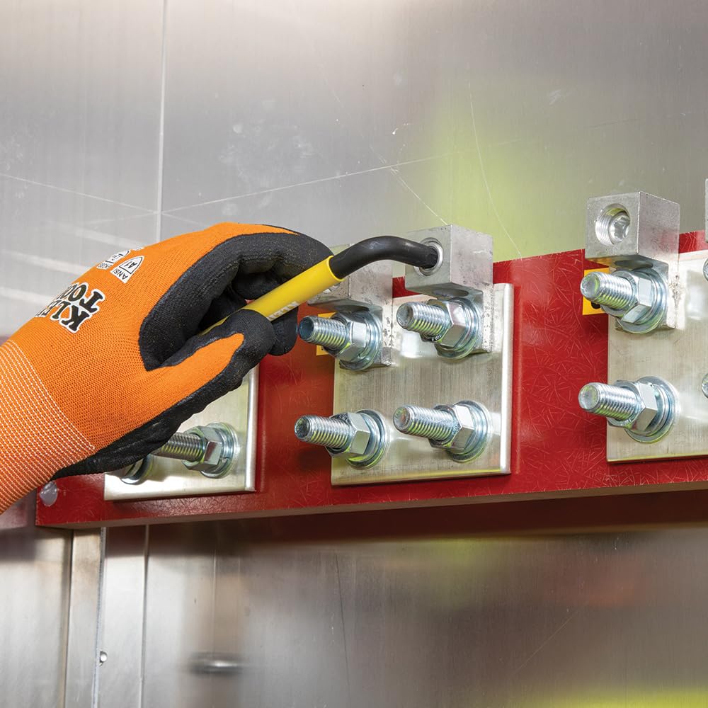 Klein Tools BLS18 Hex Key Wrench Set, SAE & Metric, Color-Coded L-Style Ball End Long Arm, Heat-Treated, 18-Piece