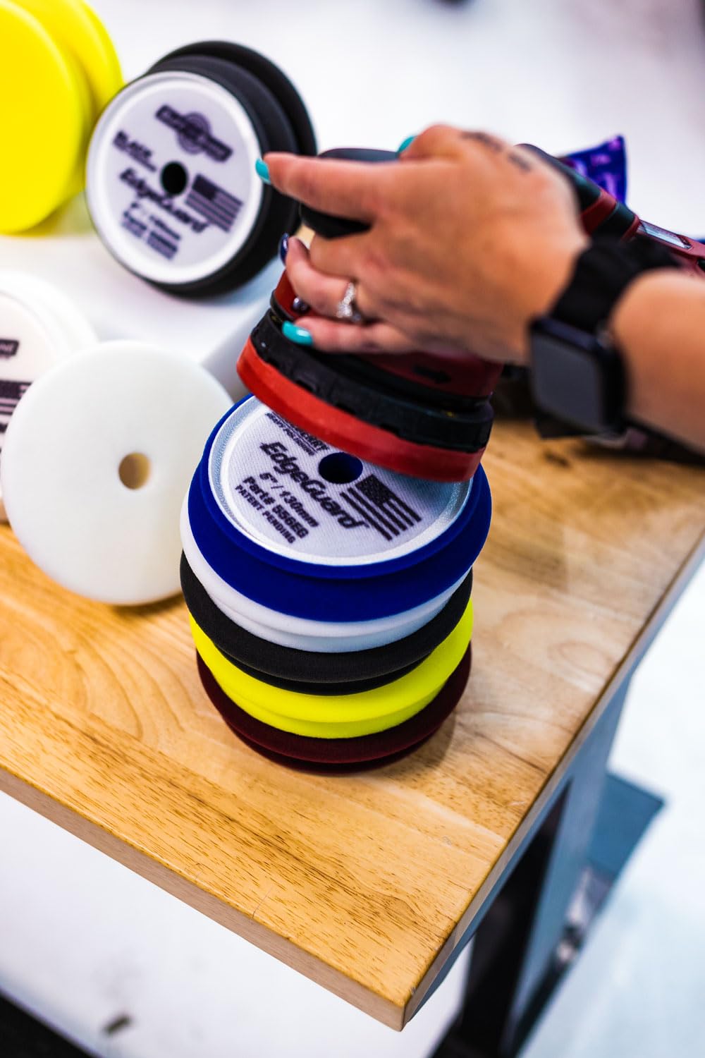 Buff and Shine - EdgeGuard Foam Buffing Pads - Blueberry - 5" Heavy Polishing Pad - Pack of 2