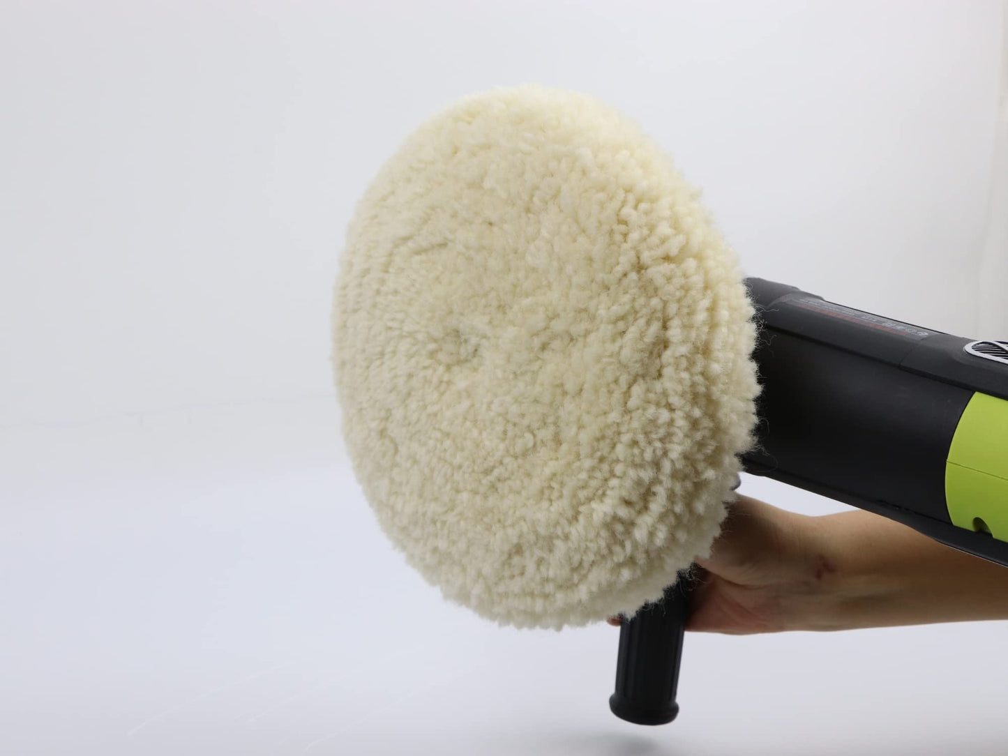 Woolous Wool Buffing Pad, 7 Inch 100% Natural Lambswool Polishing Pad Bonnet Hook and Loop for Car and Boat Polishing, Cutting and Detailing