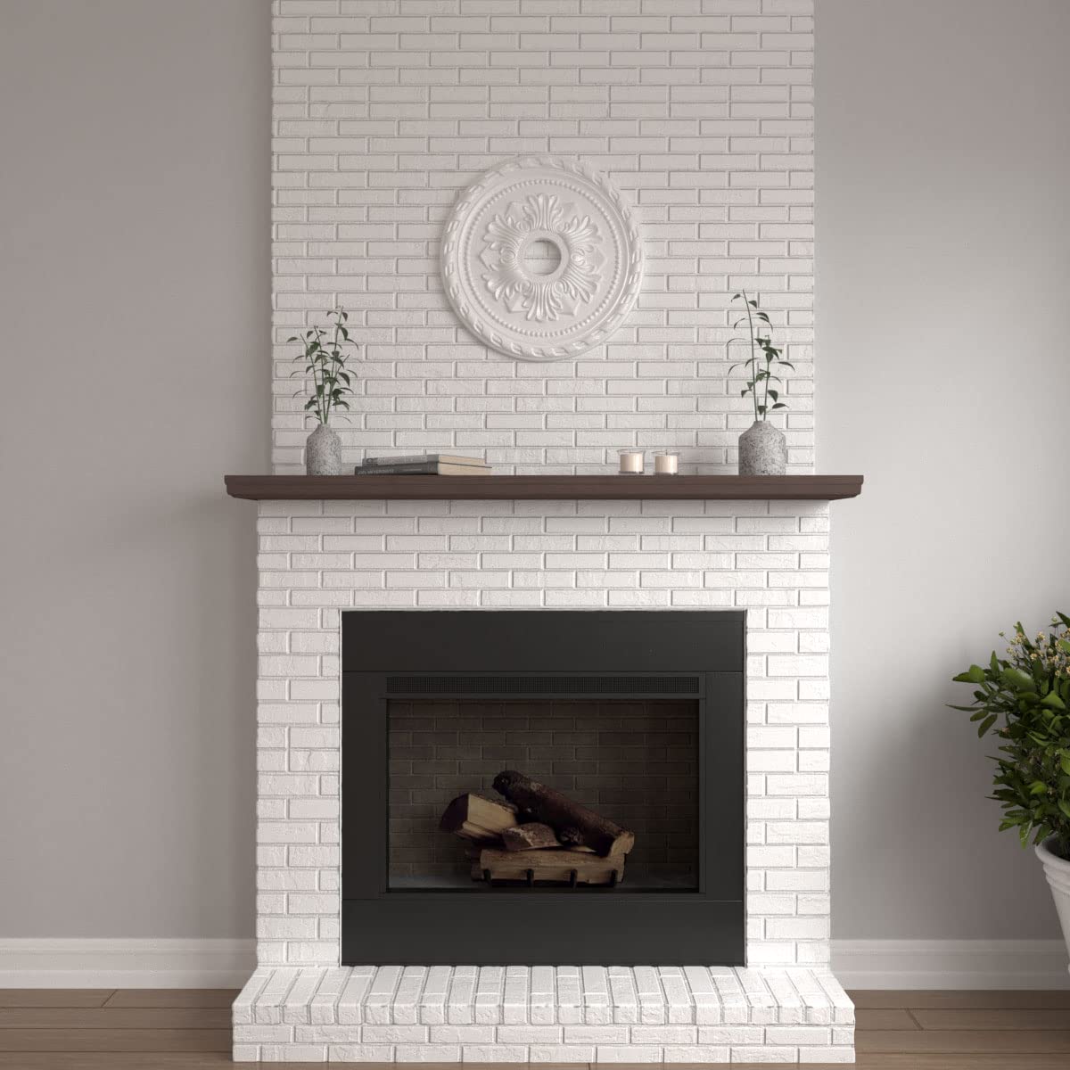 Ekena Millwork CM20PM 20 7/8-Inch OD x 3 5/8-Inch ID x 1 5/8-Inch P Palmetto Ceiling Medallion