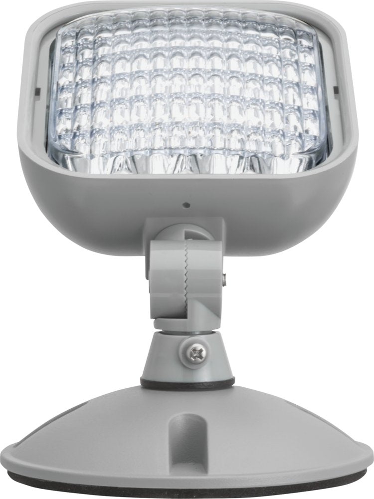 Lithonia Weatherproof LED Emergency Light, Single Head, Remote Capable, Indoor/Outdoor Commercial Use, Gray Square (ERE GY SGL WP SQ)