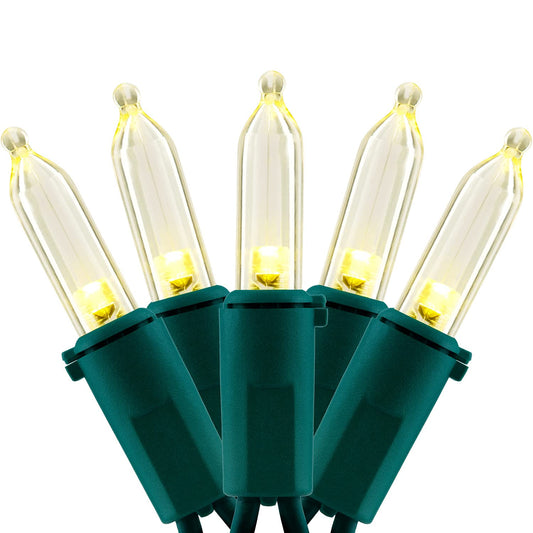 YULETIME 200 Count Warm White LED Christmas Lights, 66 Feet Green Wire UL Certified Commercial Grade Holiday String Light Set (Warm White)