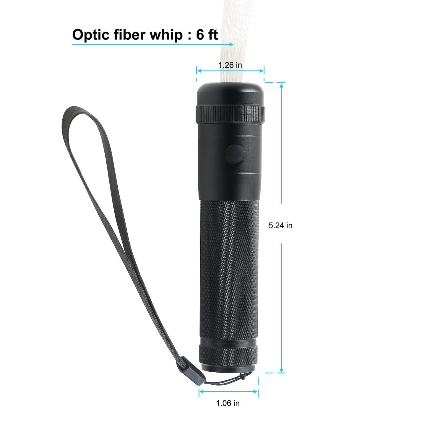 LQMEILI 6ft LED Fiber Optic Whip Lights, 12 Colors, 36 Modes, 360° Swivel Pixel Space Whip for Raves, Dance, Festivals & Parties