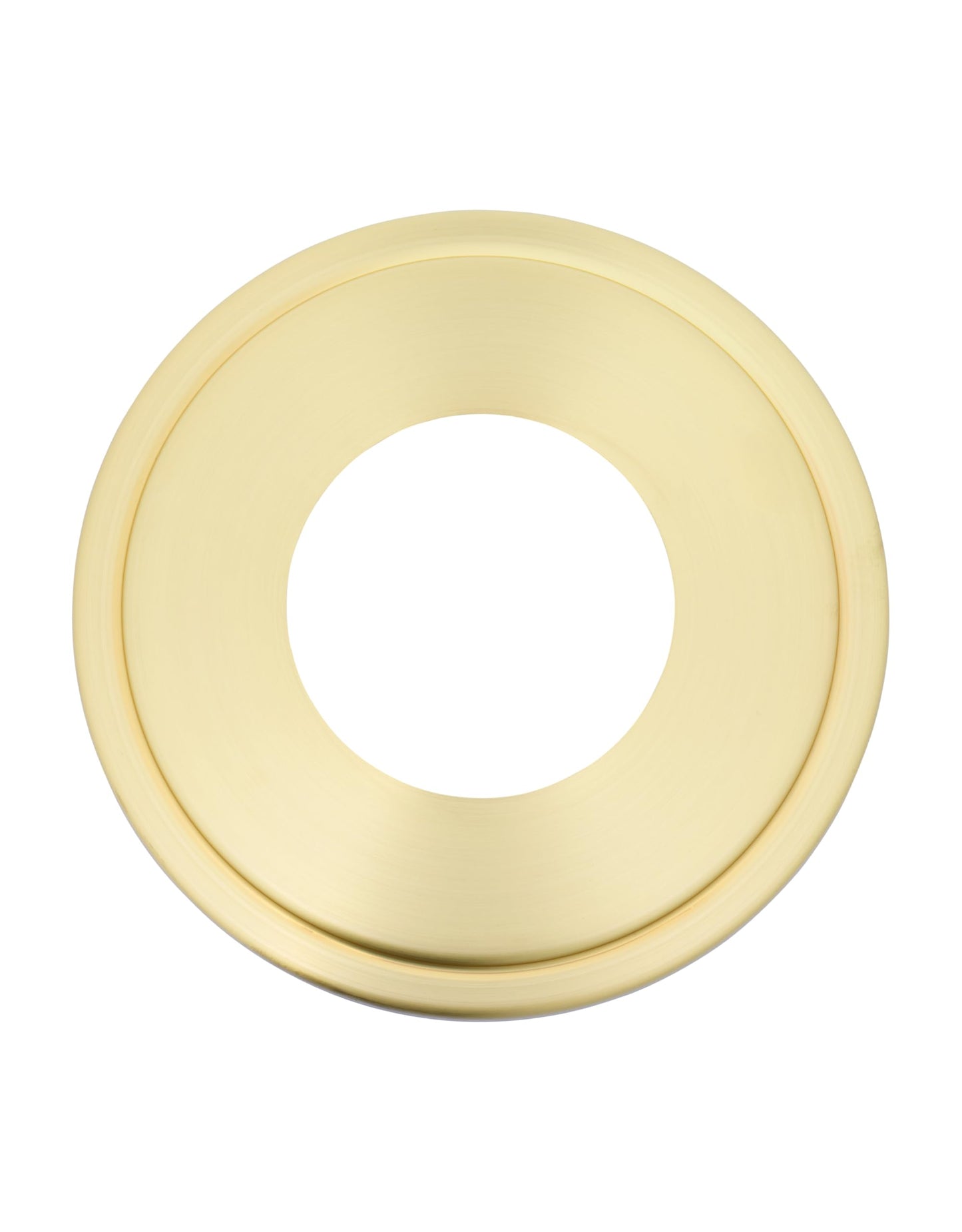 Can Converter Ceiling Medallion for 4", 5", 6" Recessed Lights – Decorative Steel Goof Ring & Cover Plate, Brushed Brass, Small Ceiling Accent