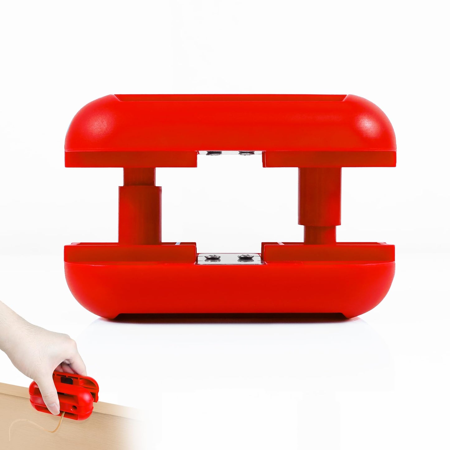 LUVRD Edge Banding Trimmer with Tungsten Carbide Blades, ABS Body, Pneumatic Double-Edge Cutter for Laminate, Wood, PVC, Veneer (Red)