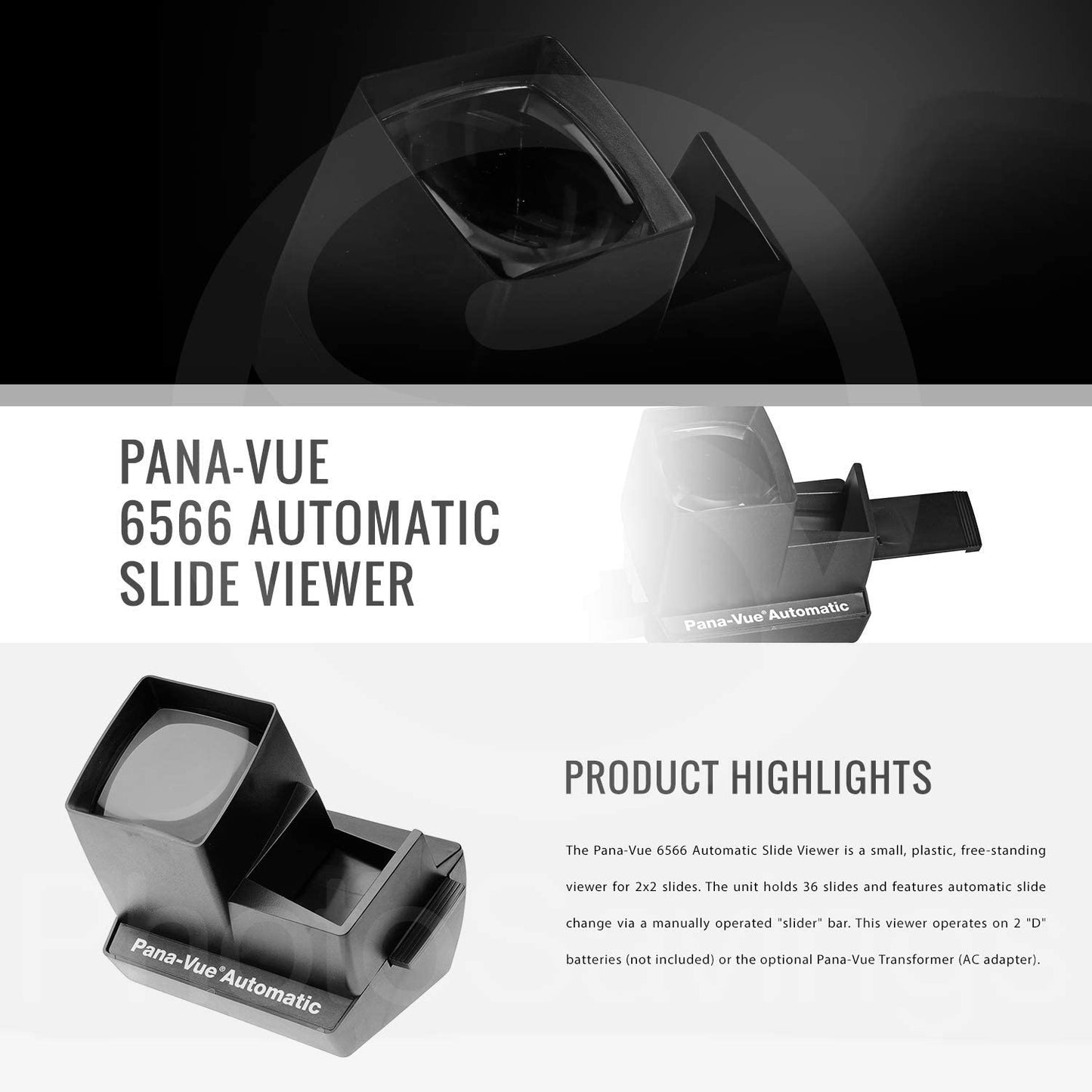 Pana-Vue 6566 Automatic Slide Viewer with Deluxe Cleaning Kit
