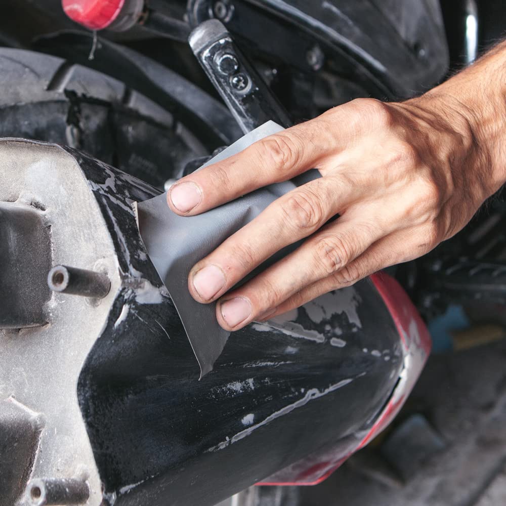 Fandeli Waterproof Sandpaper 36 Sheets 23x9.3cm, Grits 120-2500, Water-Resistant for Car, Wood & Metal Polishing