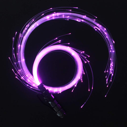 CHINLY LED Fiber Optic Whip for Dancing, 40 Color Modes, 360° Swivel, Rave & EDM Party Light Show, Unique Gift for Girls & Women