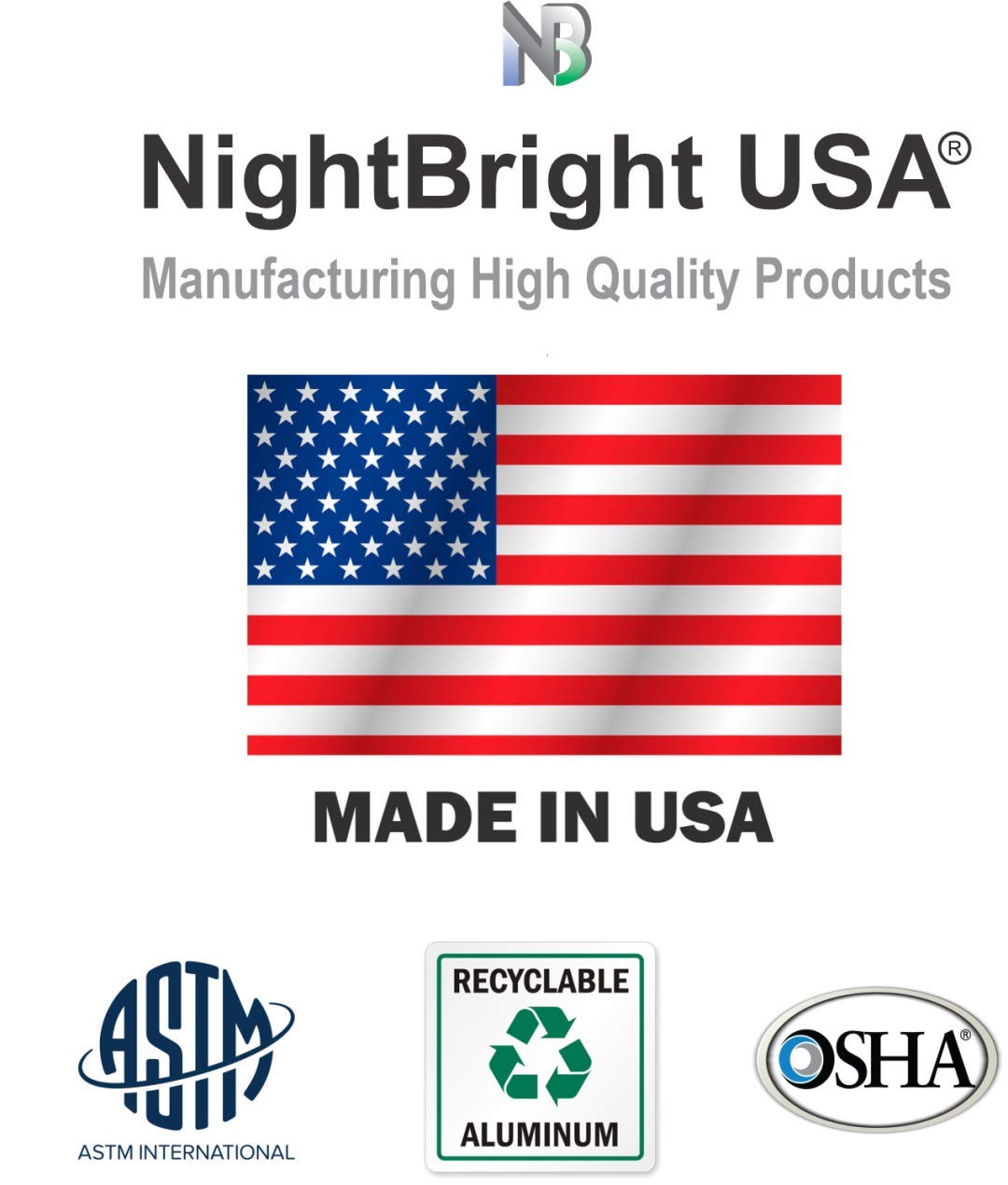 Photoluminescent Exit Sign Red - Aluminum - UL 924 Code Approved/IBC/NFPA 101 | NightBright USA Part Number ULR-050