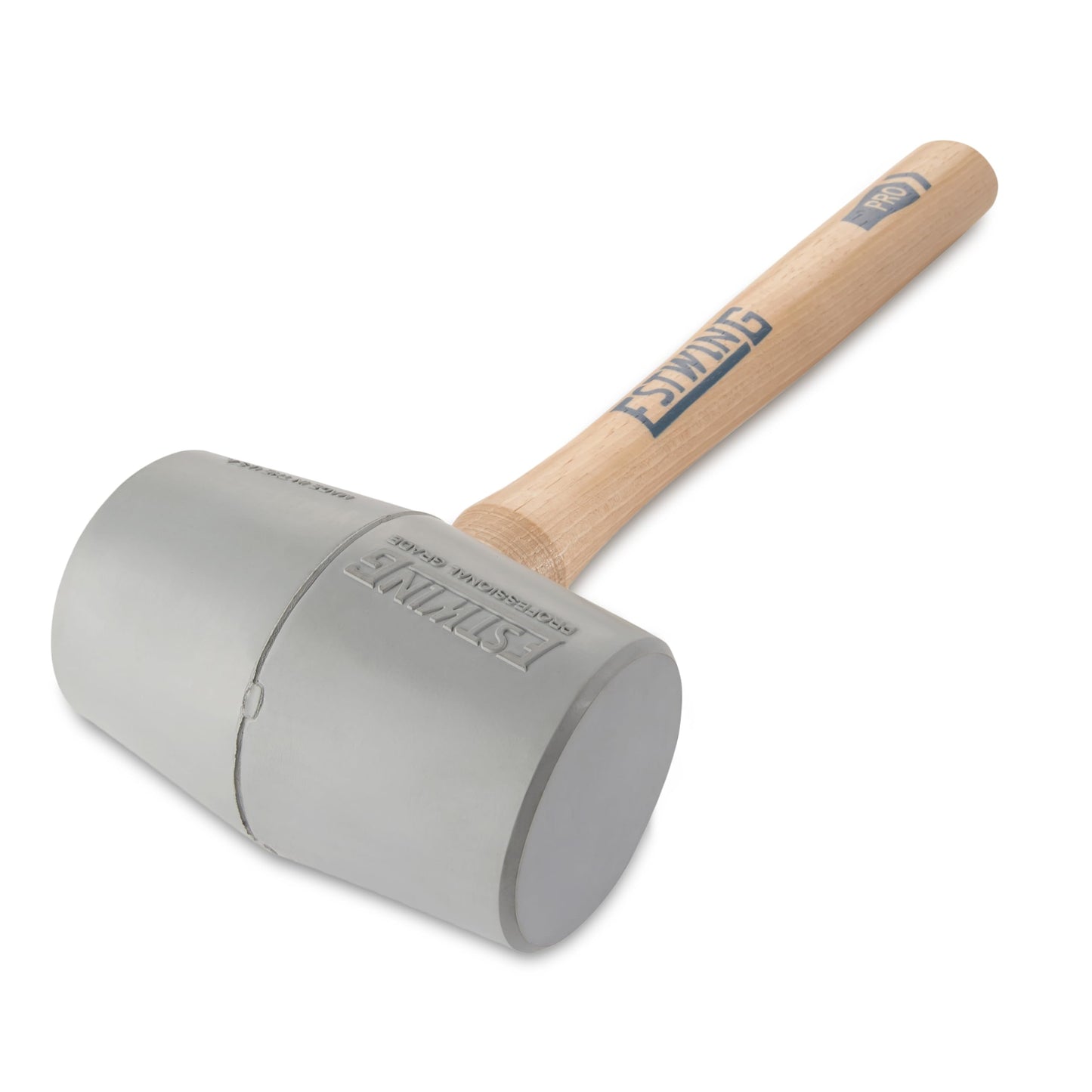ESTWING Deadhead Rubber Mallet - 18 oz No-Mar Hammer with Bounce Resistant Head & Hickory Wood Handle - DH-18N