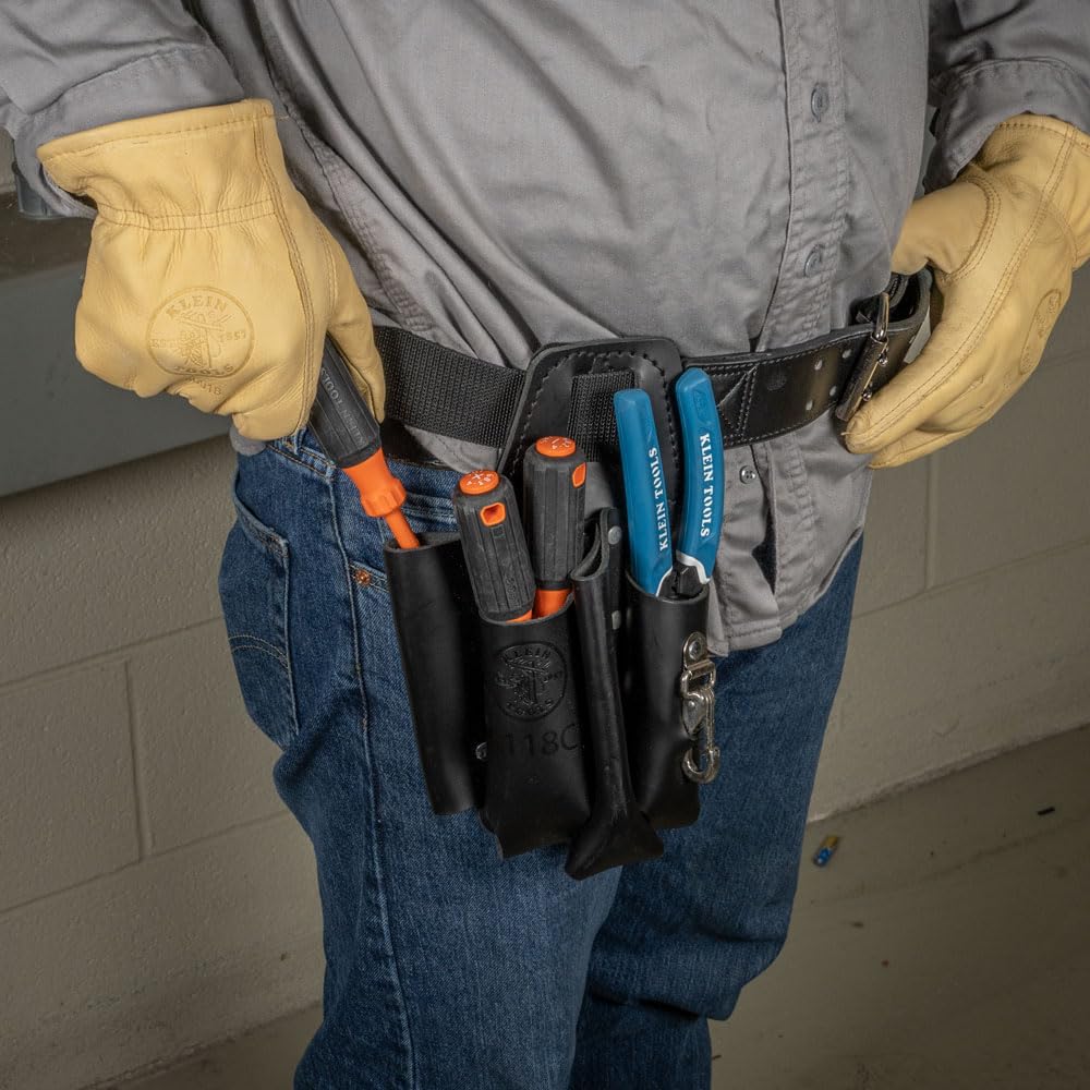 Klein Tools 85073INS Insulated Screwdriver Set, Made in USA, features 1000V Phillips, Slotted and Square Tips, Cushion Grip Handles, 3-Piece