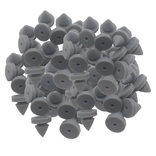 100 Pcs Rubber Door Silencer, Metal Door Anti Collision Silencer Heavy Duty Rubber Hinge Outlet Door Silencer 1/2 Inch Diameter for Metal Frame