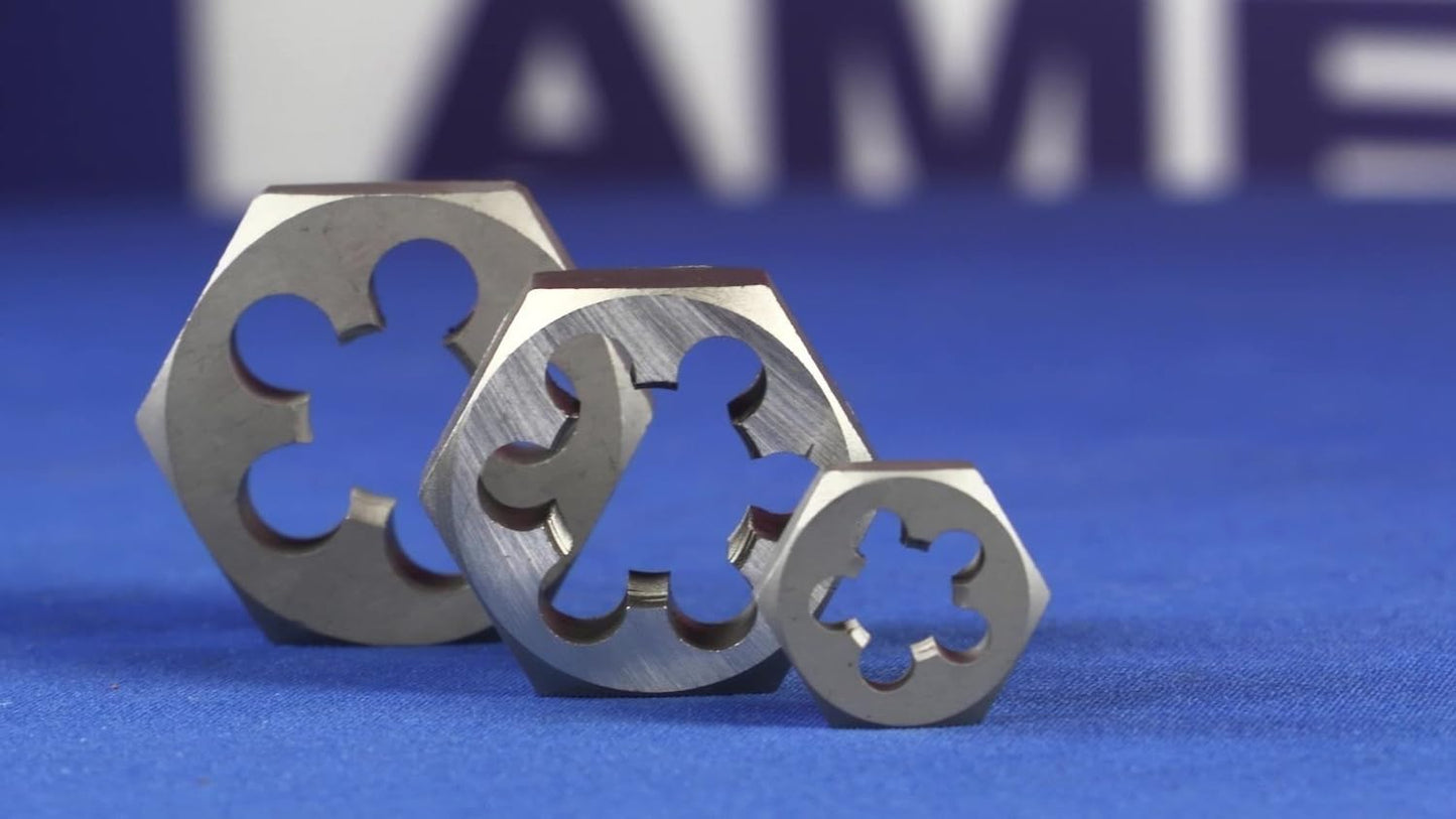 Drill America 1/2"-14 Carbon Steel Hex NPT Pipe Rethreading Die, DWT Series