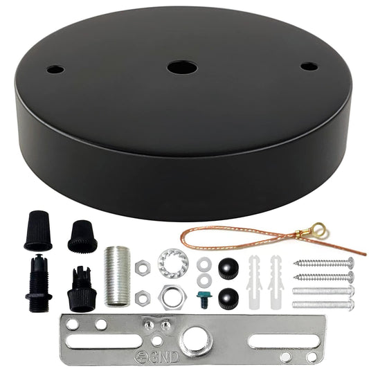 VTYXCTIGJ Black Light Canopy Kit 4.7" US UL Vintage Chandelier Ceiling Plate for Pendant Light with Mounting Hardware
