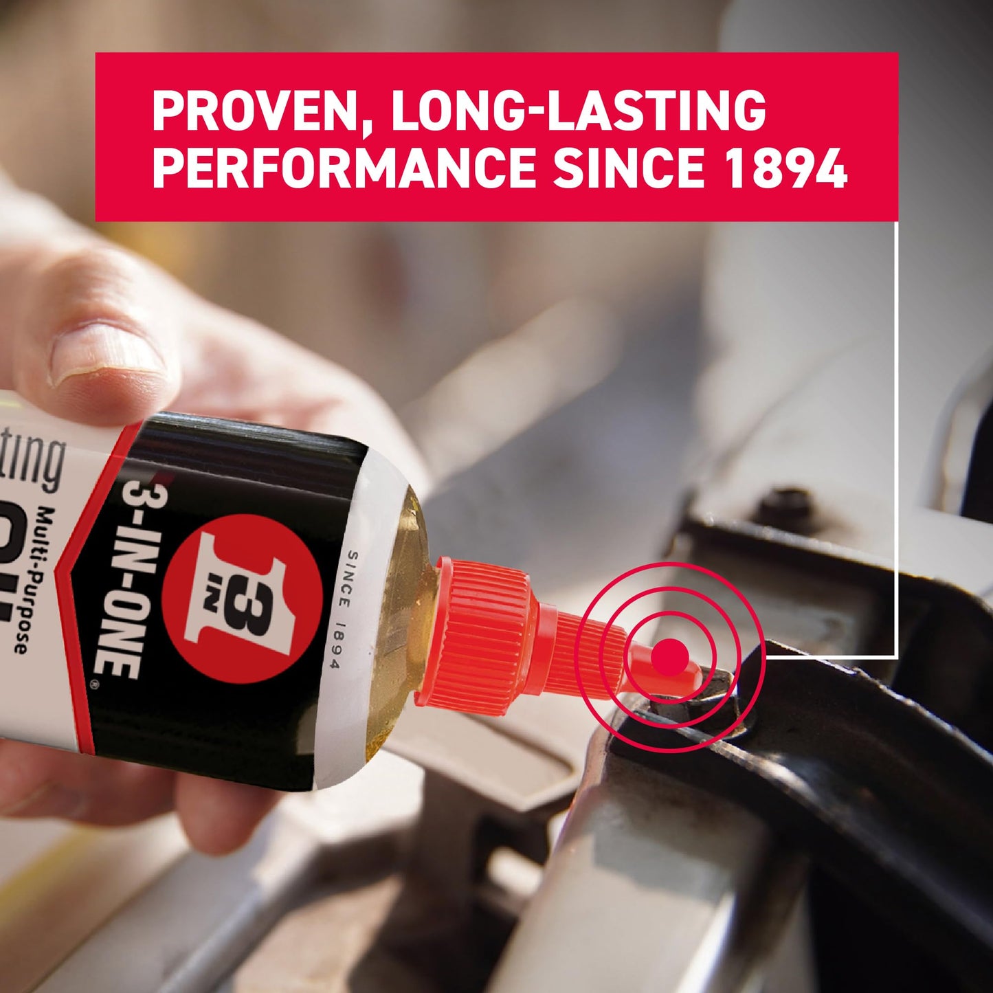 3-IN-ONE Multi-Purpose Drip Oil with Marksman Twist Spout, Long-lasting lubricant, 4 OZ