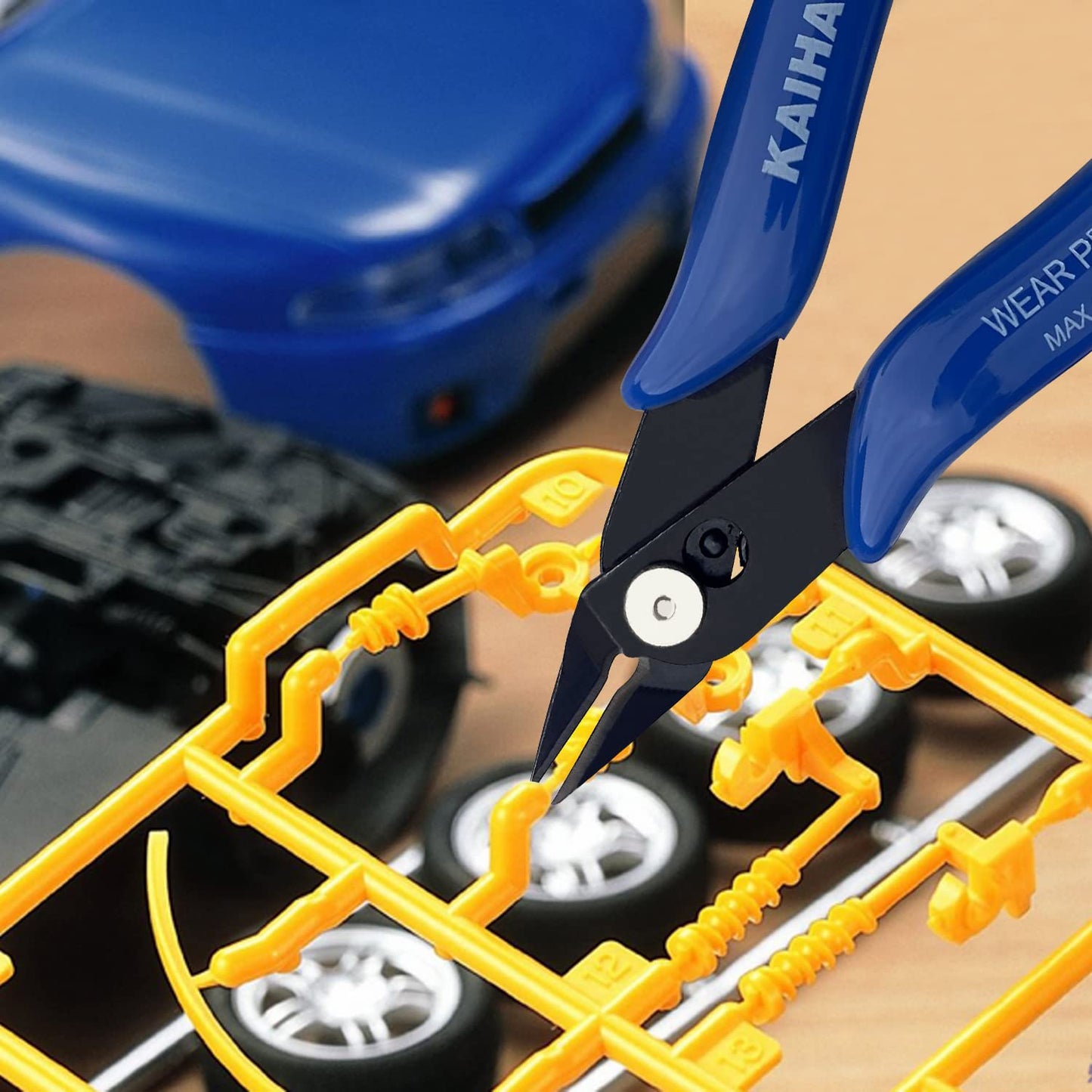 KAIHAOWIN 10-Pack 170 Small Wire Flush Cutters – Diagonal Cutting Pliers, Side Cutters for Electronics, Floral, Model, Copper Wire