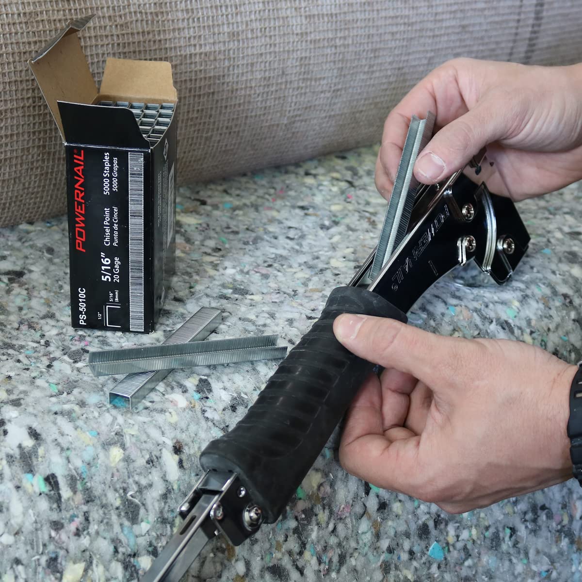 Powernail HT550 20 Gauge 1/2 Inch Crown Heavy Duty Hammer Tacker Stapler (Uses 5000 Series Staples)