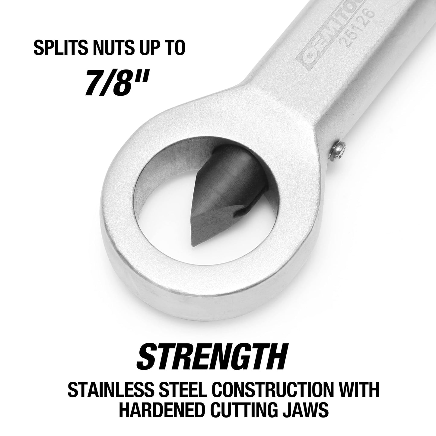 OEMTOOLS 25126 7/8-Inch Heavy Duty Nut Splitter Tool, Manual Nut Breaker for Removing Rusted, Damaged or Seized Nuts Without Thread Damage