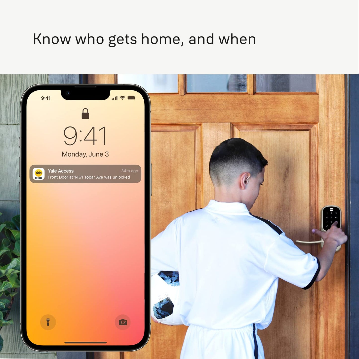 Yale Assure Lever Entry Door Handle with Wi-Fi Connected Physical Keypad, Black Suede Smart Door Lock with Handle, Back-Up Key, ‎YRL216-WF1-BSP