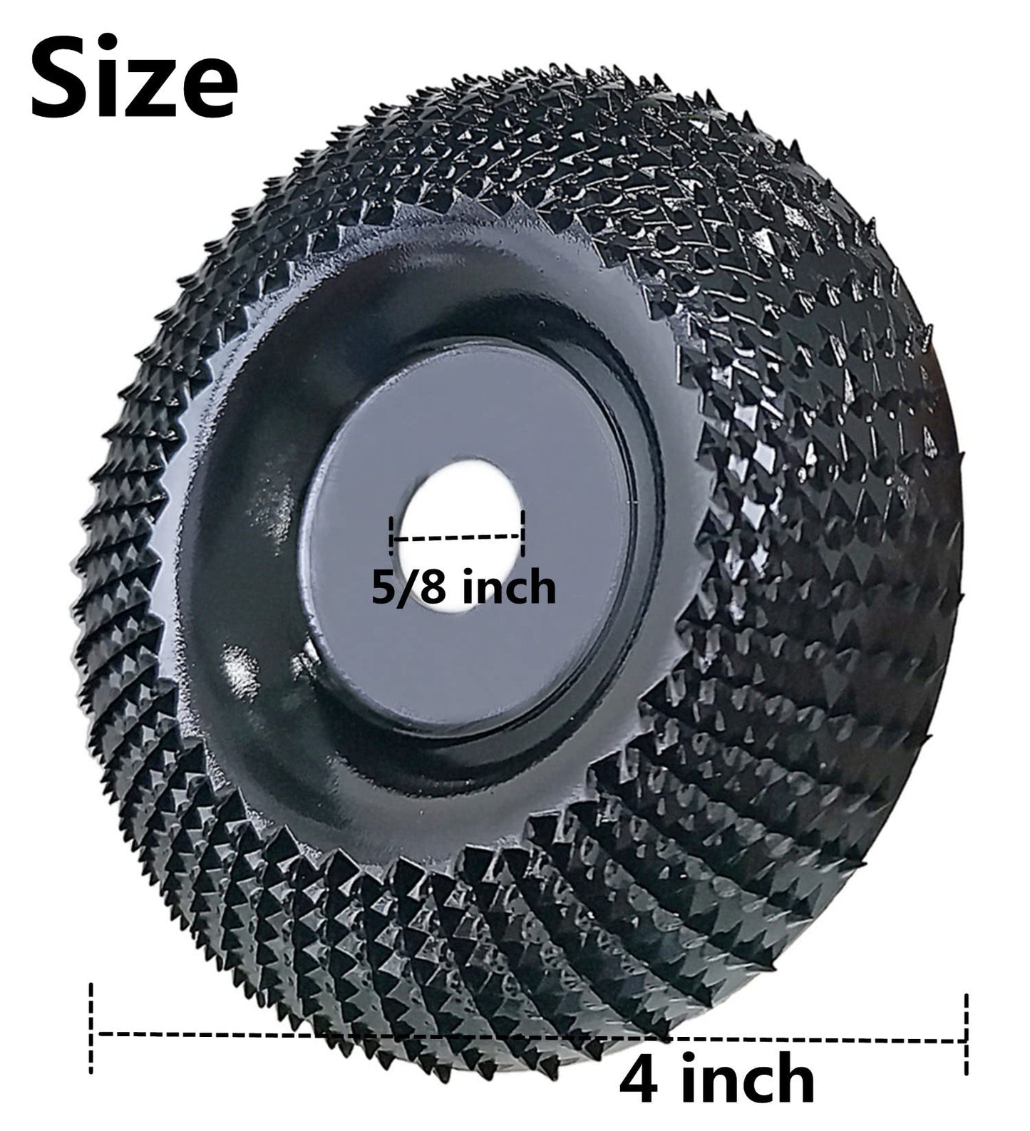 Wood Carving Disc Grinder Wheel Disc 4 Inch Wood Shaping Wheel Wood Grinding Shaping Disc for Angle Grinders with 5/8” Arbor