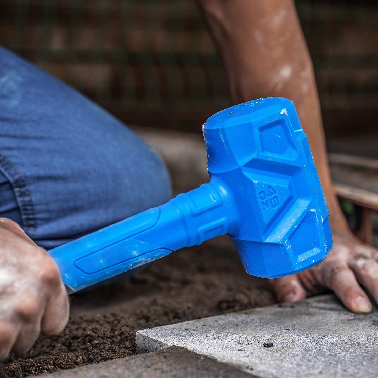 REAL STEEL 45 Oz Dead Blow Hammer – Rubber Mallet, Non-Marring & Spark-Resistant, Steel Shot-Filled Head for DIY, Auto, Furniture