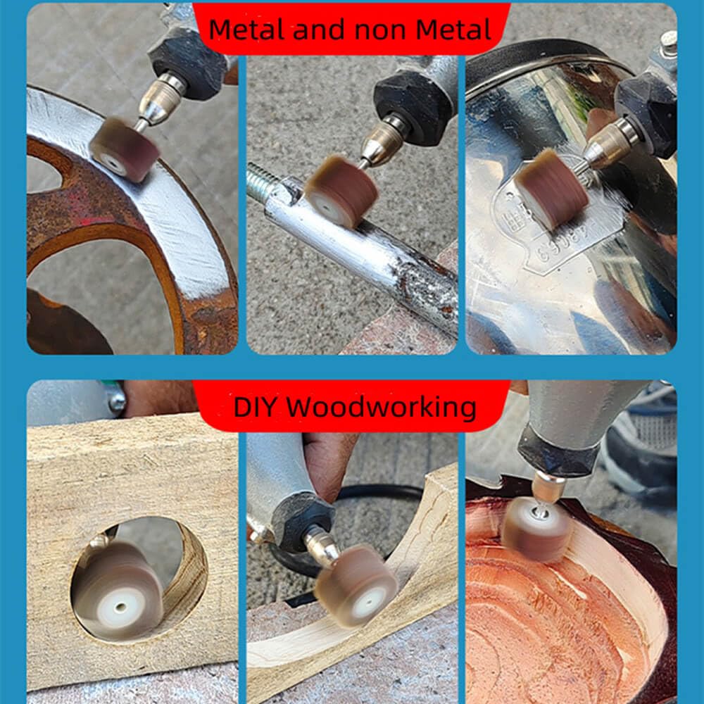 Dophee 10Pcs 240 Grit Flap Sanding Wheel Head Grinding Disc & 3mm Arbor for Rotary Tool, 10mm/0.39"