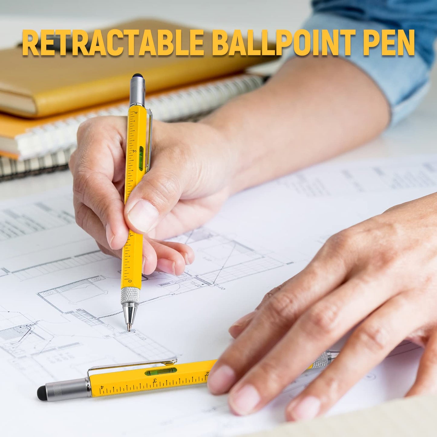 BIIB 6-in-1 Multitool Pen for Men – Unique Birthday, Dad, Husband, Boyfriend Gift, Cool Gadget for Him Who Has Everything