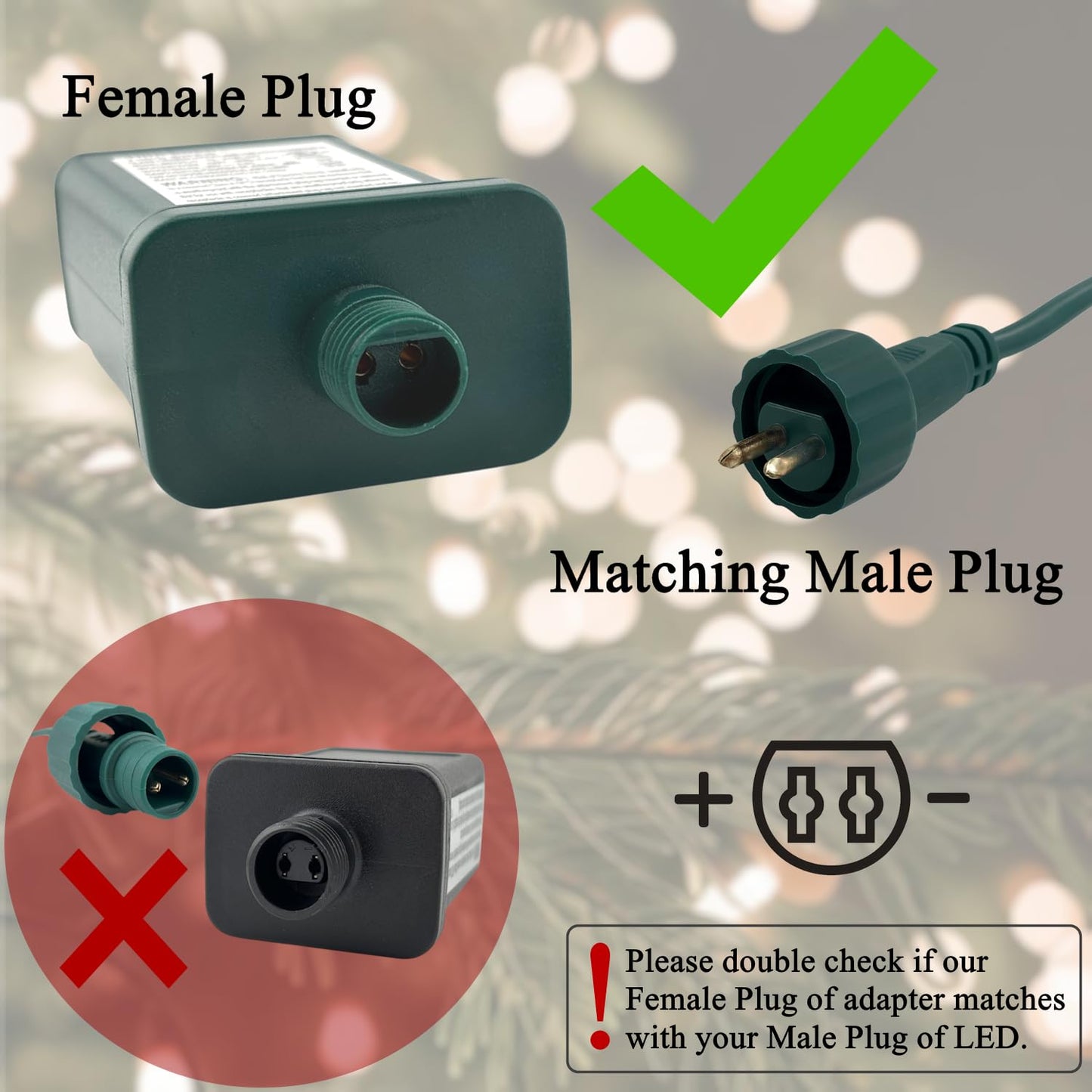 TS-26WL29V 26W 29V 0.9A Class 2 LED Transformer, IP44 Raintight Power Supply with US Plug for String Lights & Holiday Xmas Lighting