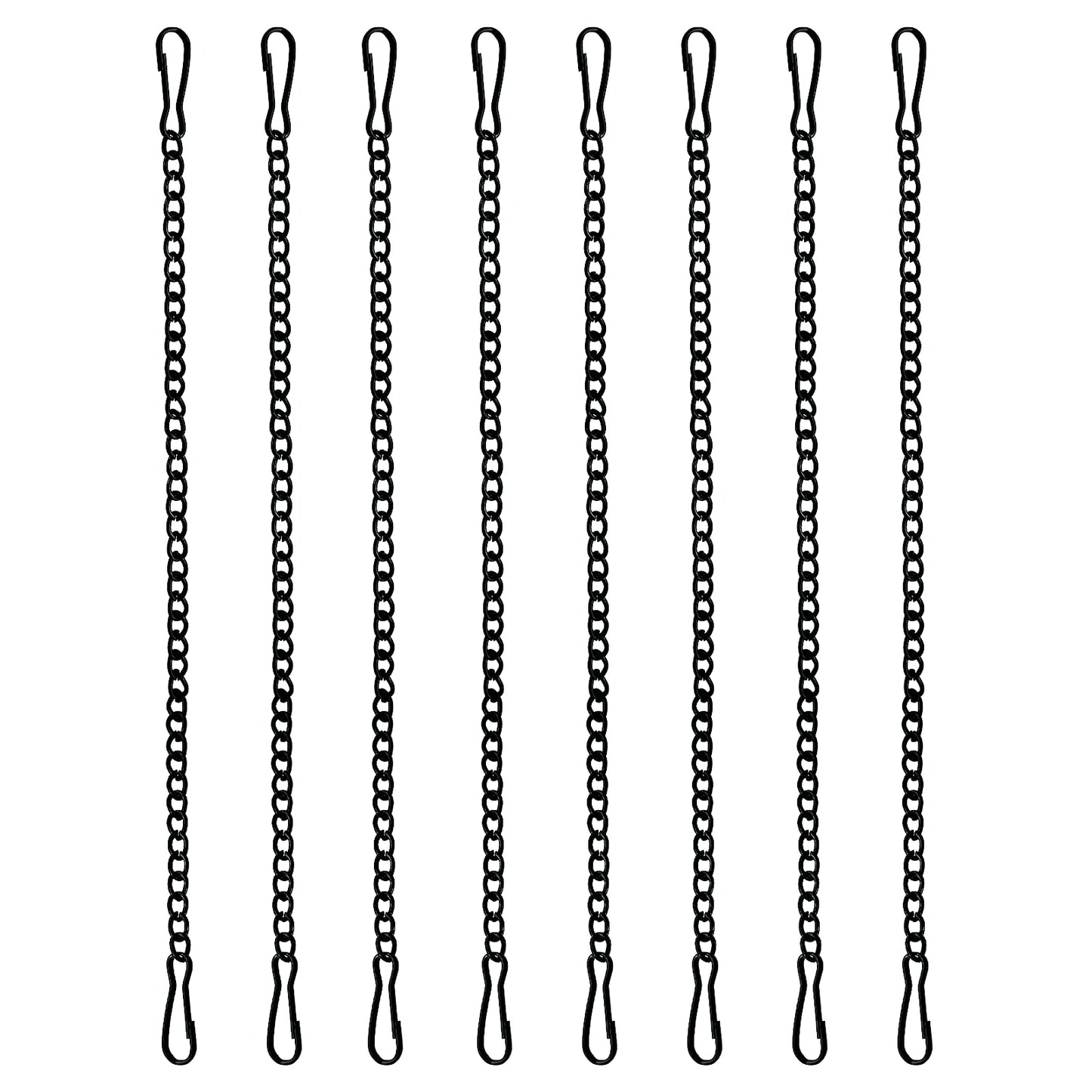 8 Pcs 20 Inch Stained Glass Window Hanging Chain - black Hanging Chain, Window Art Decor, Patio Garden Outdoor Decorative Hanging Glass Panels Chains