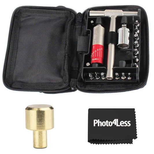 Fix It Sticks All-in-One Torque Driver Kit, ±10% Accurate 15–65 in-lbs, T-Way Wrench Bits, Socket Adapters, Brass Hammer Head