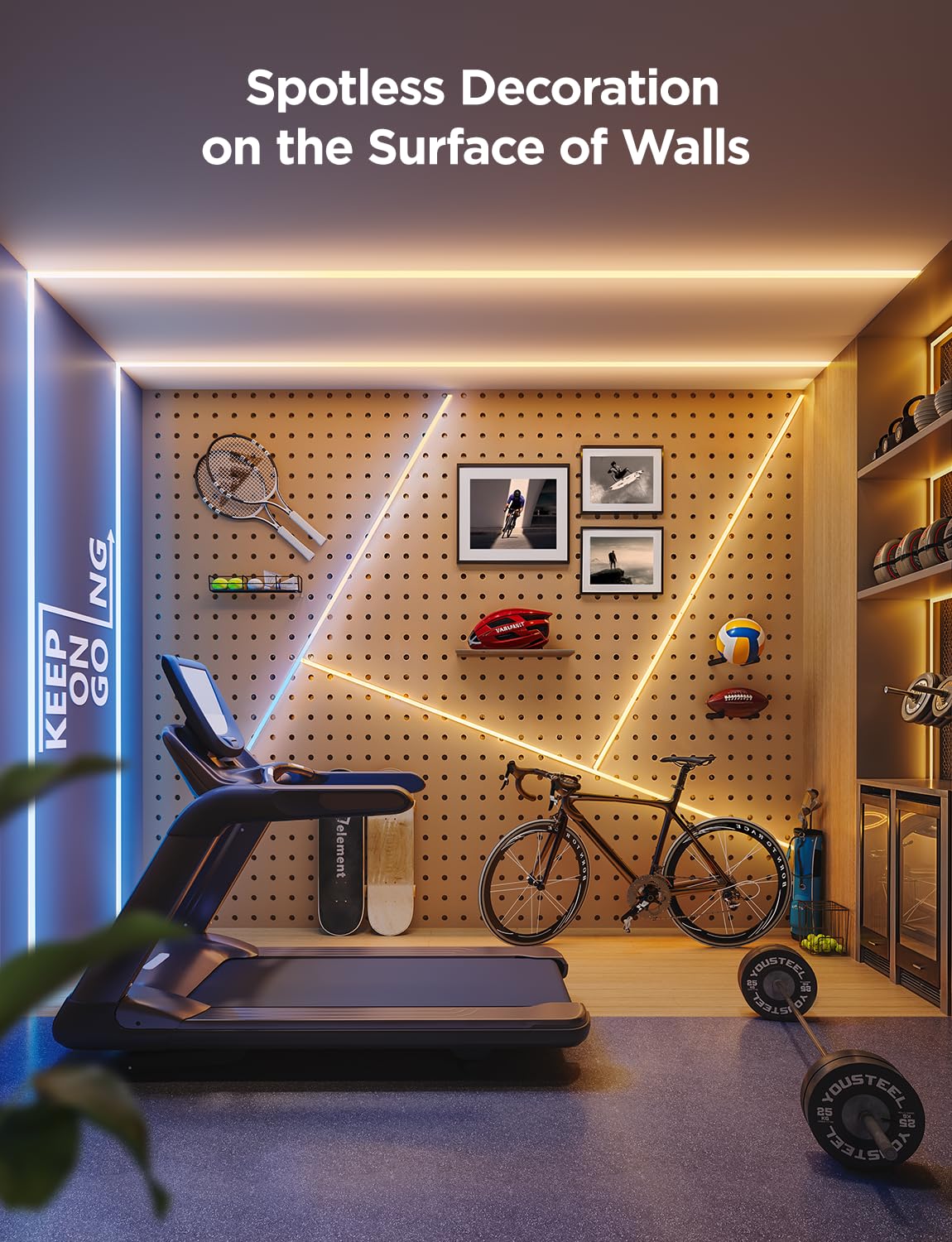 Govee COB LED Strip Light Pro, 9.8ft RGBICW Smart LED for Bedroom, Color Changing, Warm White, Works with Alexa, Google & Matter