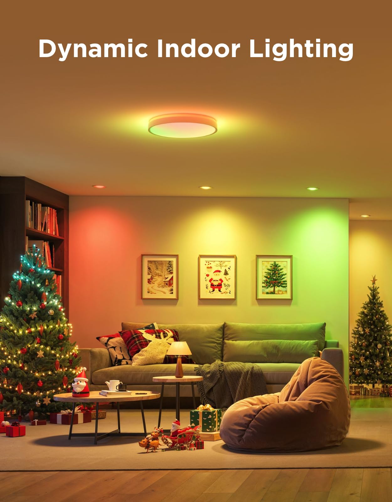 Govee 6" Smart RGBWW LED Recessed Lights 4-Pack, Wi-Fi & Bluetooth, 65 Scenes, Alexa & Google Compatible, 1100 Lumen, Canless