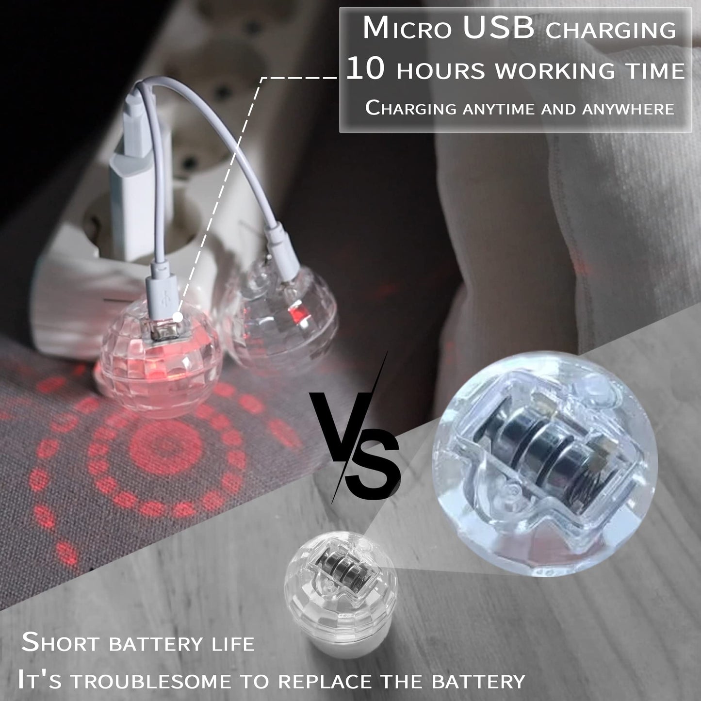 Disco Ball Earrings 16 Light Modes Rechargeable Light up Earrings LED Earrings Ball for Women Disco Party Dance Accessories