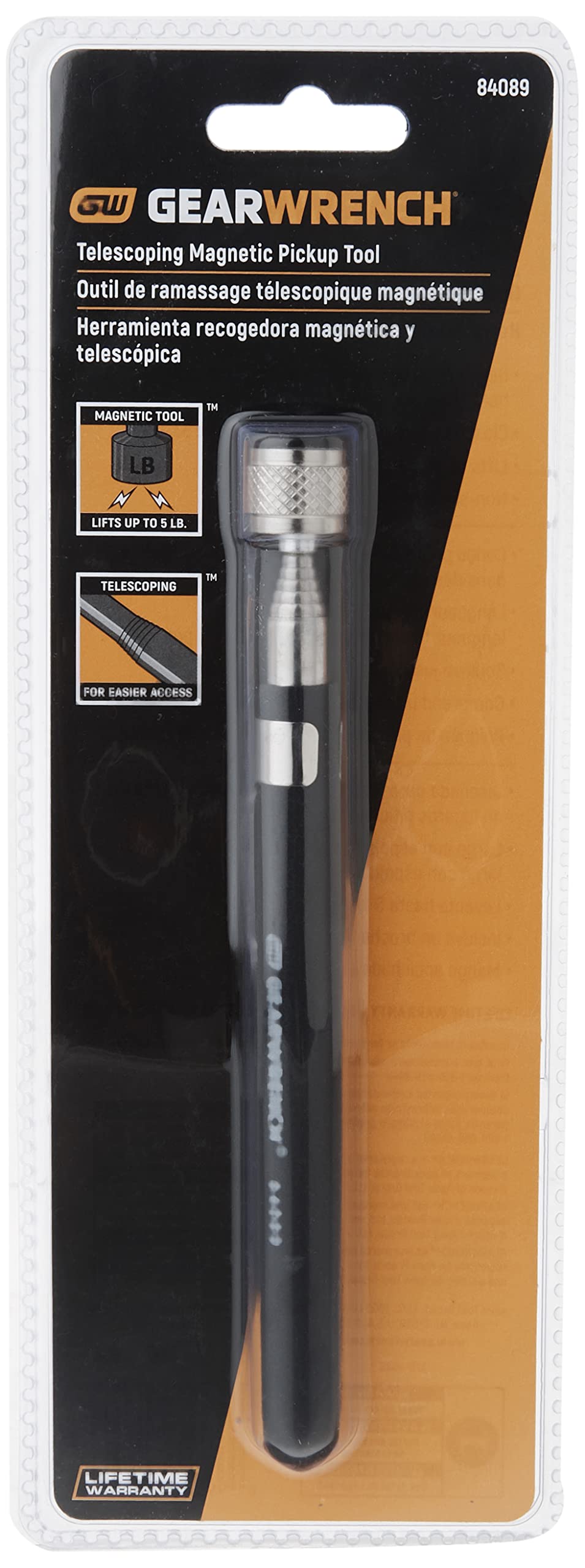 GEARWRENCH 33-1/4" Telescoping Magnetic Pickup Tool 5 lb. Capacity - 84089