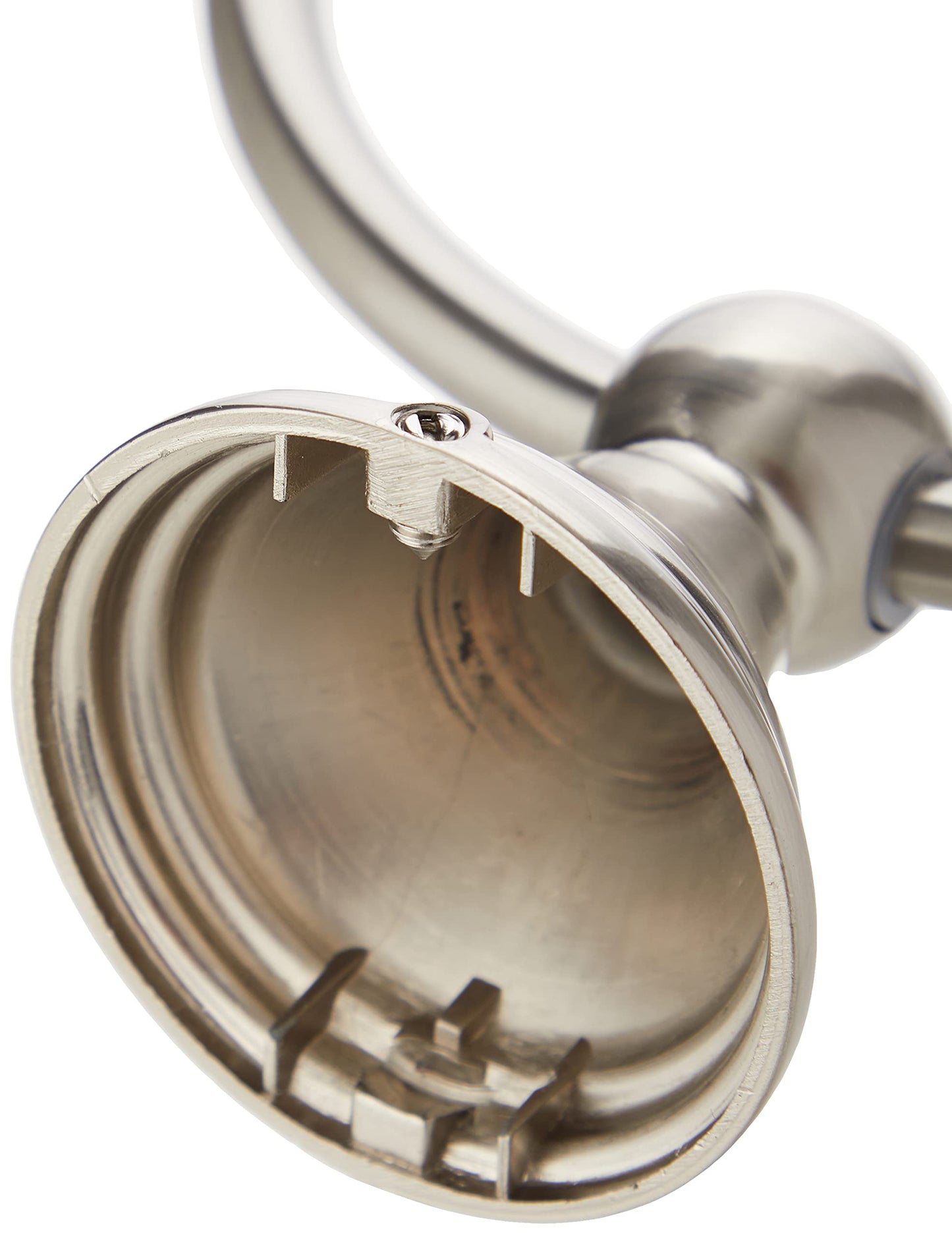 Amazon Basics Round AB-BR807-SN Modern Towel Ring, 6.3-inch Diameter, Satin Nickel