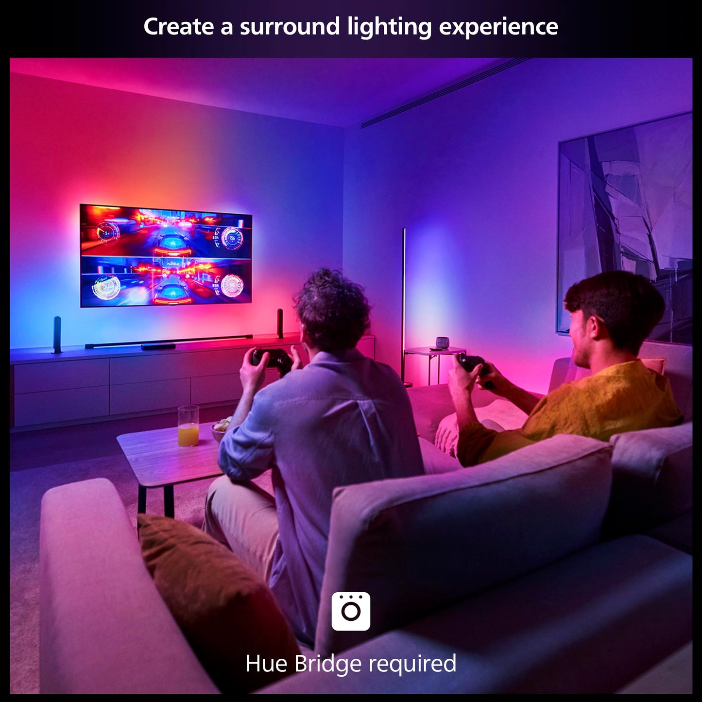 Philips Hue Play HDMI Sync Box 8K – Sync Up to 10 Hue Lights with Games, Movies & Music, Dolby Vision HDR10+, Requires Hue Bridge