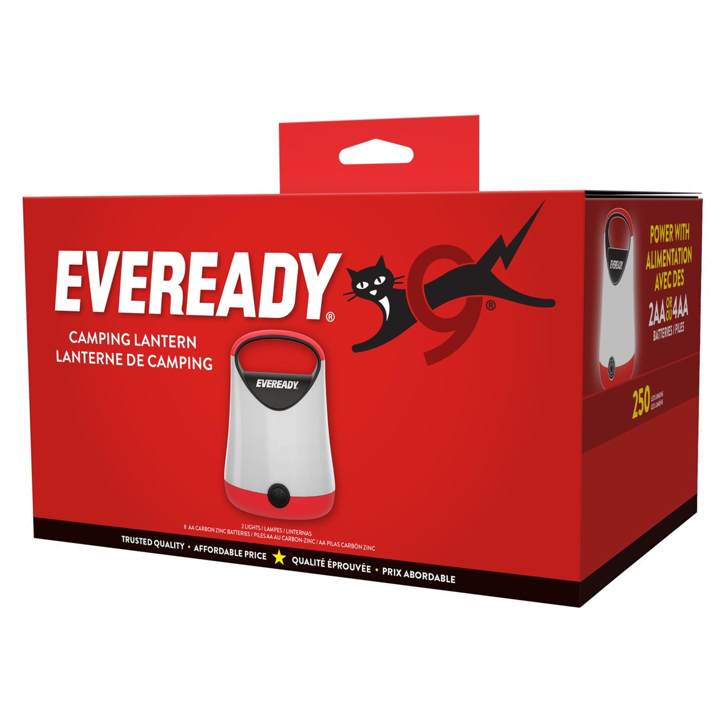 Eveready X-250 LED Camping Lantern 2-Pack – Super Bright, Water-Resistant, 100-Hour Runtime, Red & Black, Batteries Included