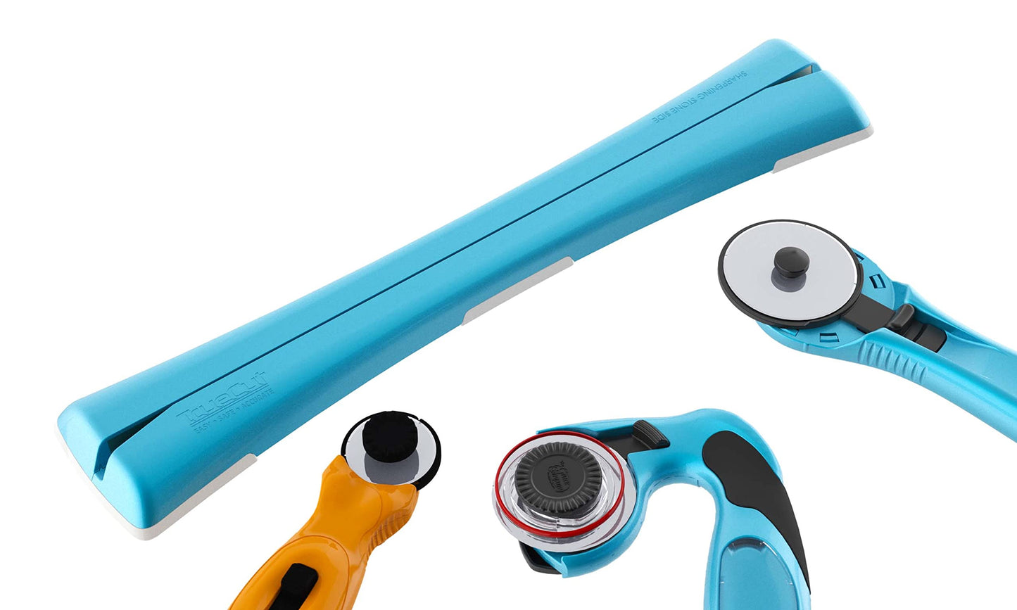 TrueCut TrueSharp Manual Rotary Blade Sharpener for 28mm, 45mm & 60mm Blades – Quilting, Sewing, Crafting Tool