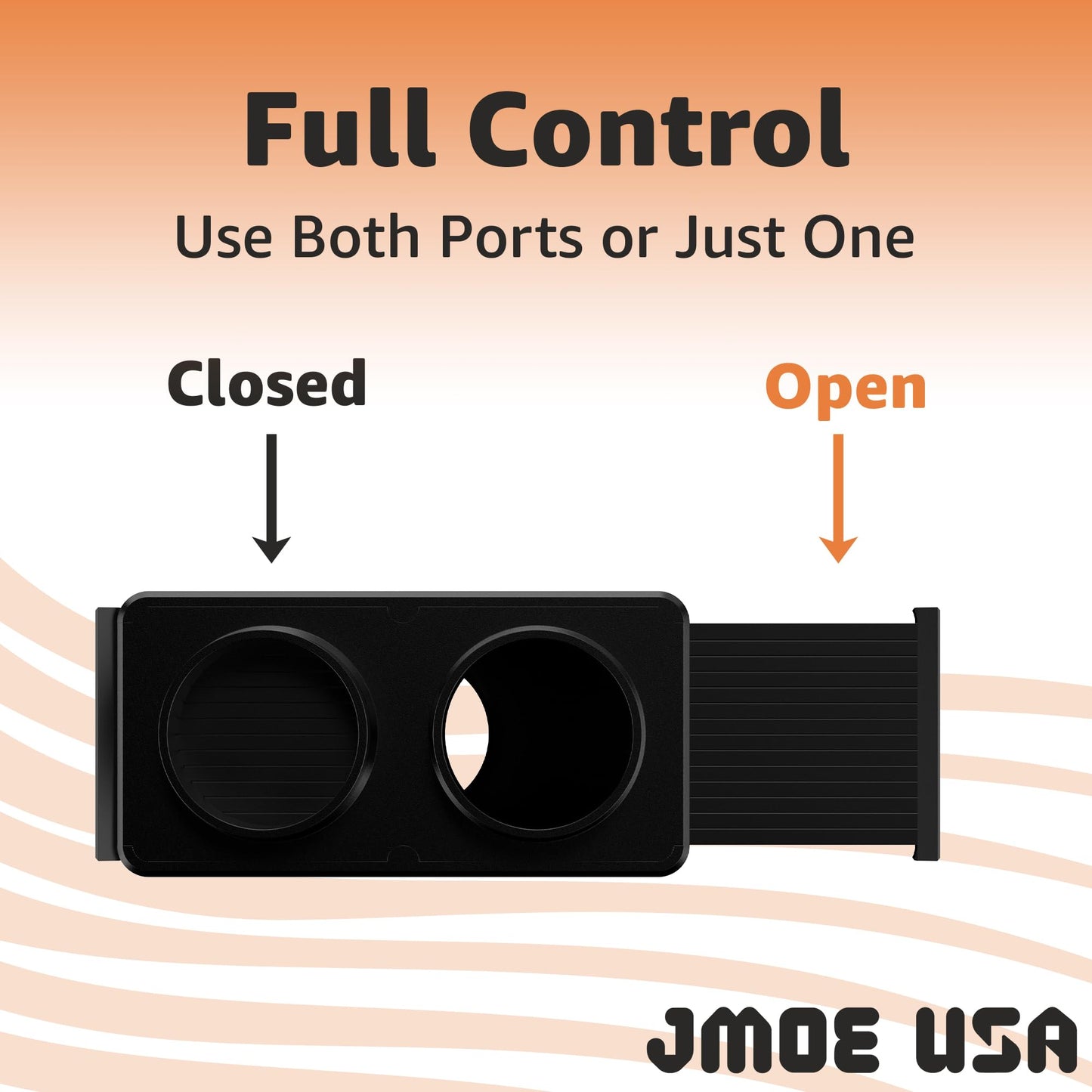Jmoe USA 2.5" Shop Vac Y Splitter with Individual Blast Gates, Dust Collection Hose Adapter for Ridgid, Craftsman & Most Wet/Dry Vacs