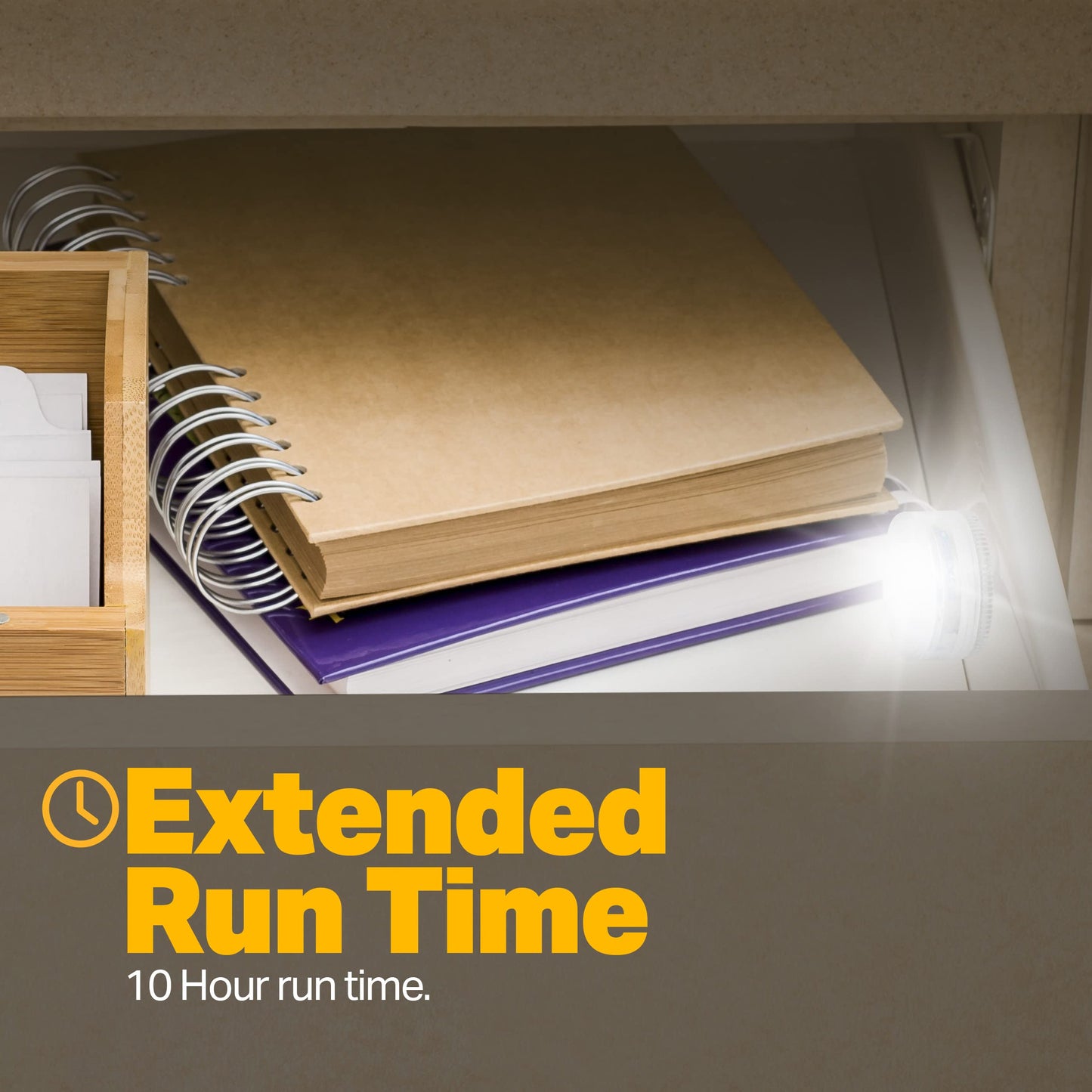 LUXPRO 5-Pack Waterproof Micro LED Puck Lights – Battery Powered Tap Lights with Adhesive, Perfect for Cabinets, Bookcases & Tackle Boxes