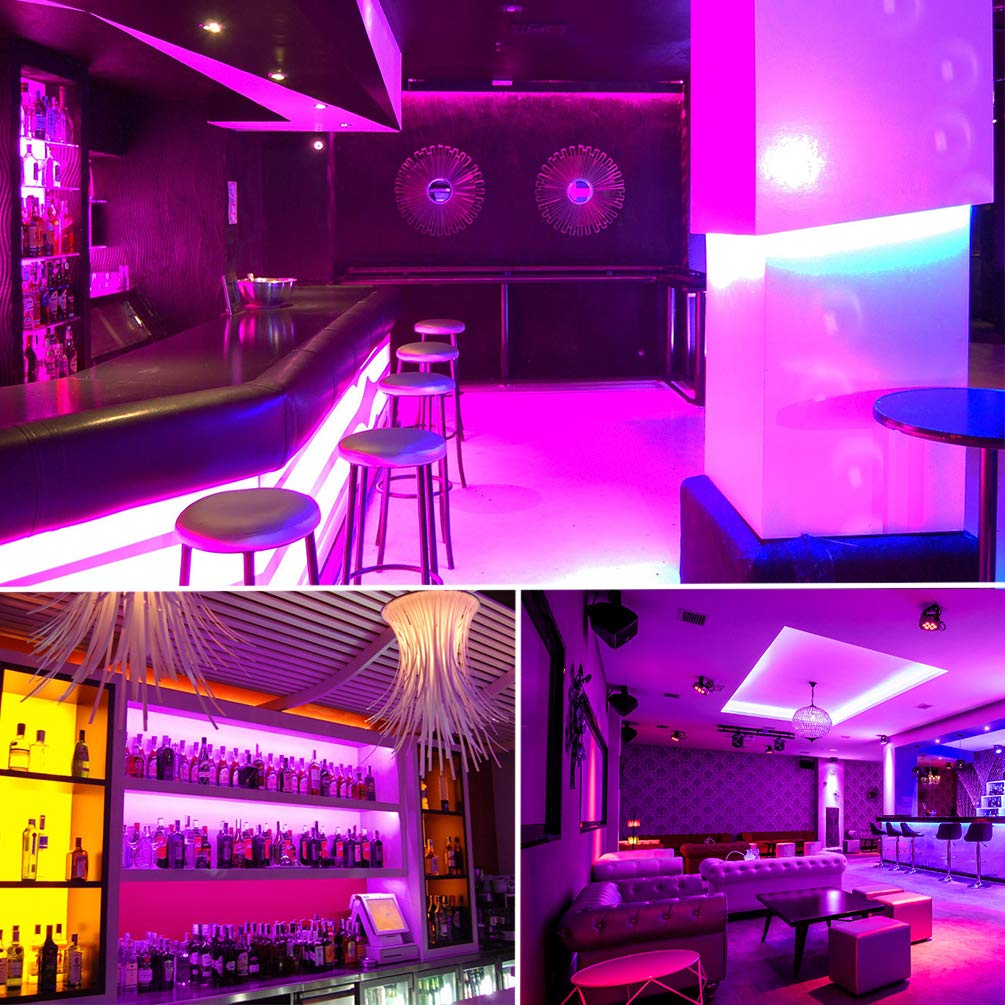 Ontesik 20ft LED Black Light Strip Kit, 360 LEDs, 12V Flexible UV Strip for Bedroom, Party, Wedding, Halloween & Dark Events