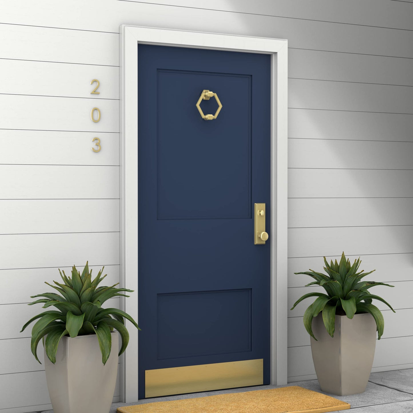 National Hardware N336-708 Powell Door Knocker, Brushed Gold