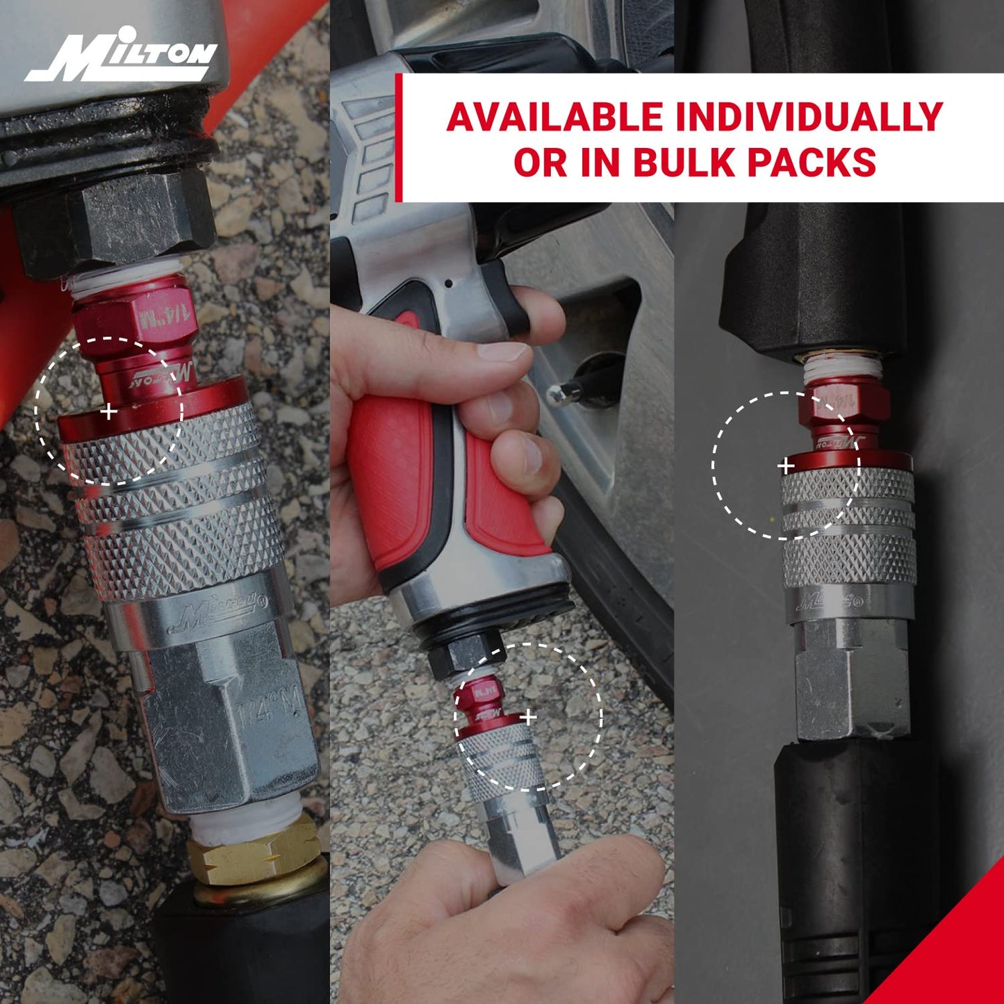 Milton S-314VKIT Kit, 14pc Hi-Flo V style 1/4", Purple