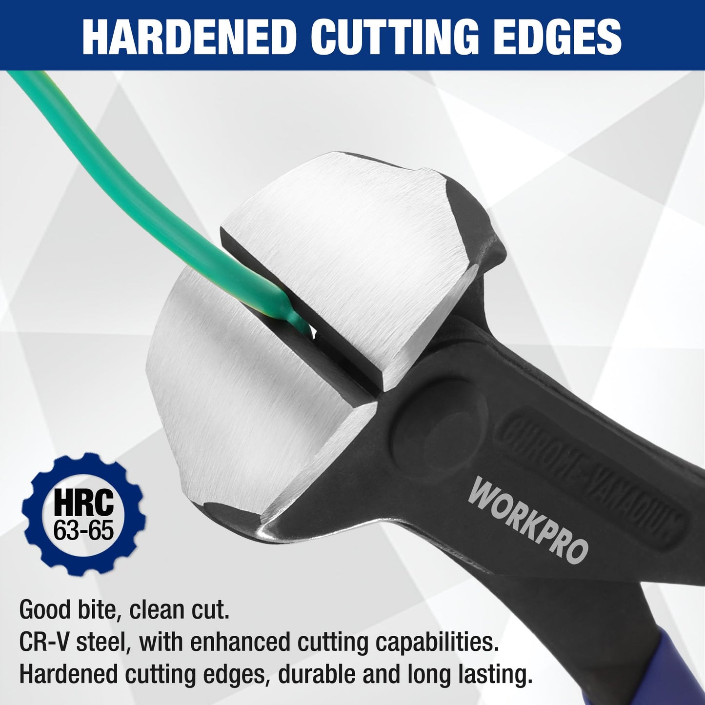 WORKPRO 8-Inch Nail Puller & End Cutting Pliers, High-Leverage End Cutting Nipper, Chrome Vanadium Steel, Carpenter’s Pincers for Nails & Wire Cutting